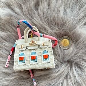 Mini Birkin style Handbag charm